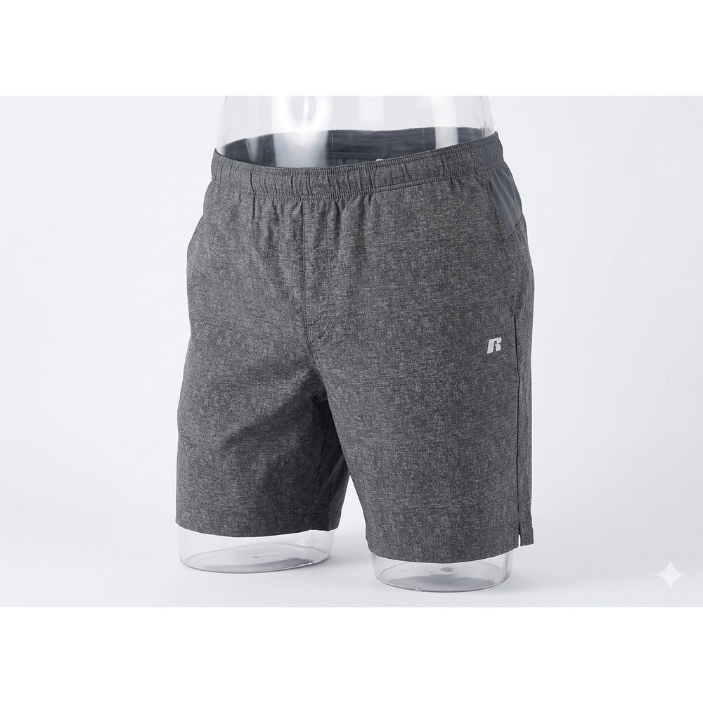 Russell Athletic Dri-Power 360 Performance Shorts Mens XL Gray Heather Athletic